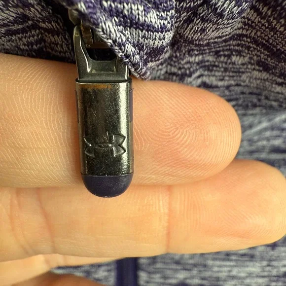 Under Armour Womens Purple Heathered Heatgear Quarter Zip Athletic Top XS - Picture 2 of 4